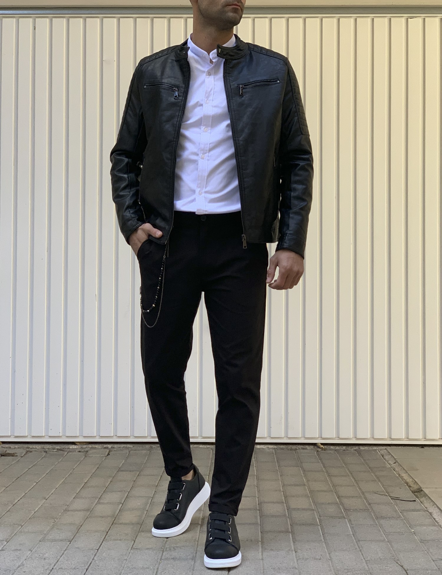 Ben Tailor Ανδρικό μαύρο υφασμάτινο παντελόνι Kowalski 0398B φωτογραφία